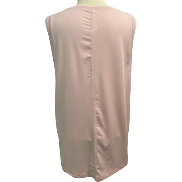 Fabletics x Demi Lovato Pale Pink Kortney Tank Top Dropped Arm Holes Size Medium - Picture 5 of 7